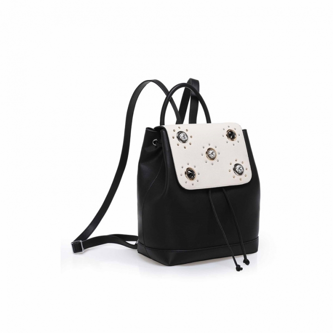 Fashion Crystal Design PU Leather Women Backpack 