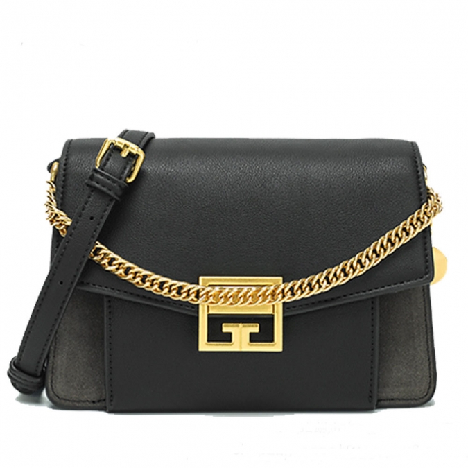 Leather cross body bag  elegance Flap chain handbag
